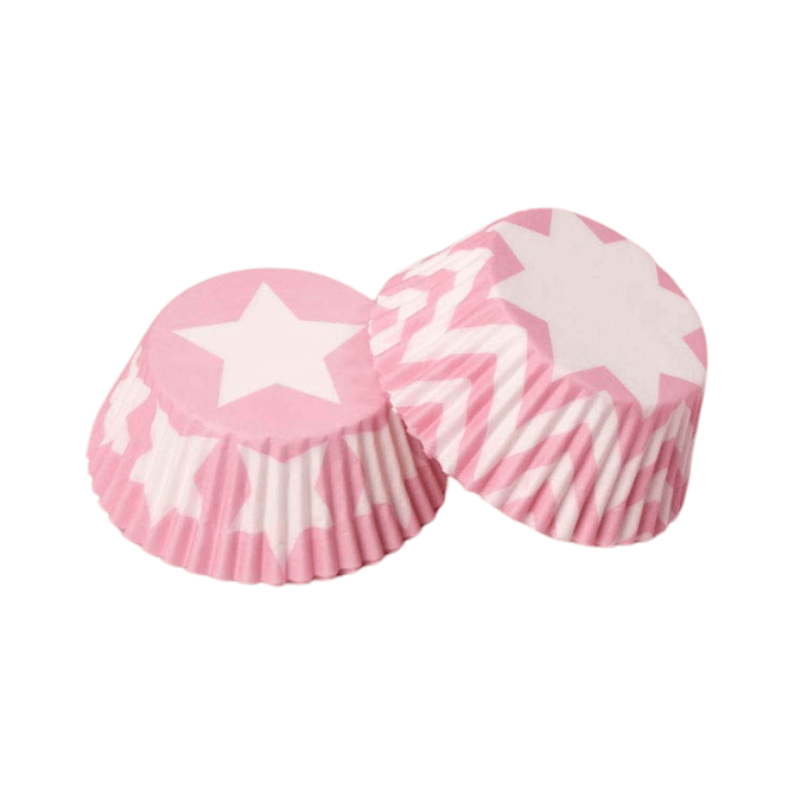 Little Pink Star Cupcake Cases - 100 Pack