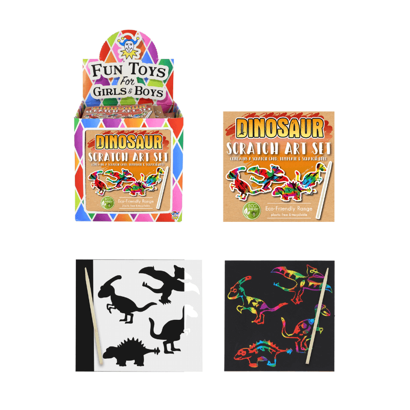 Dinosaur Scratch Art Set