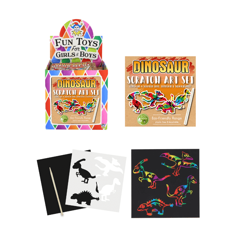 Dinosaur Scratch Art Set