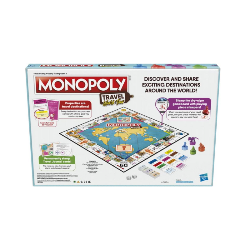Monopoly Travel World Tour Family Board Game