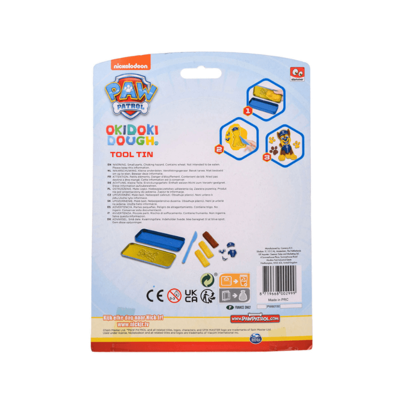 Paw Patrol Dough Tin With Chase Mould & Accessories