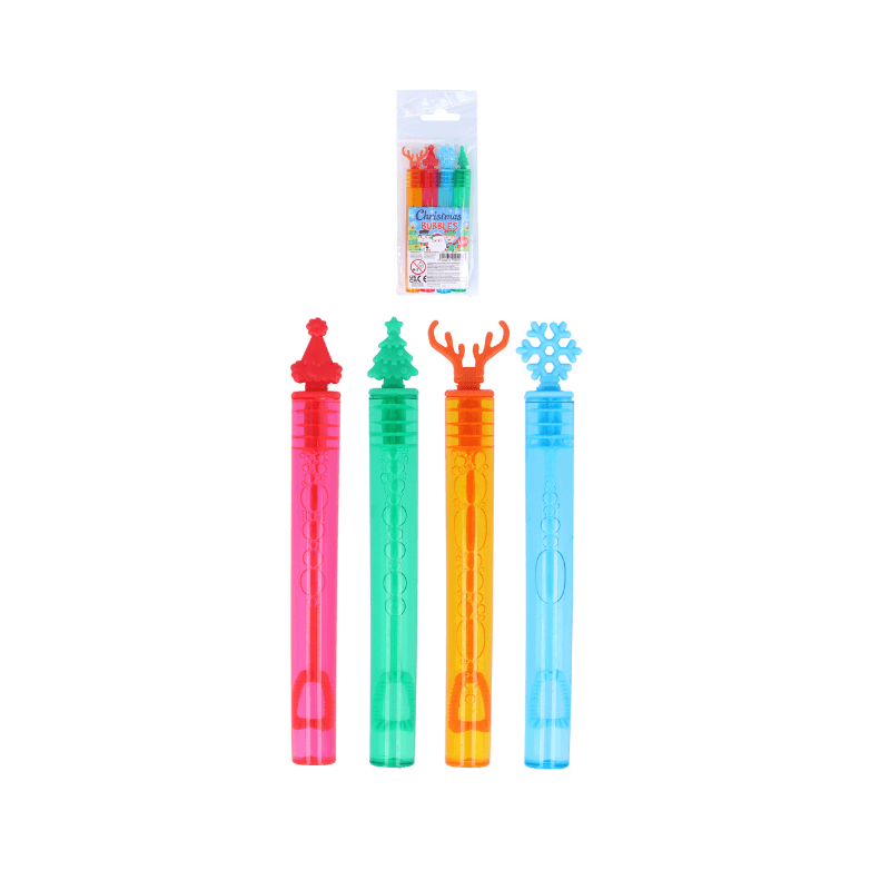 4 Pack Of Christmas Bubbles 