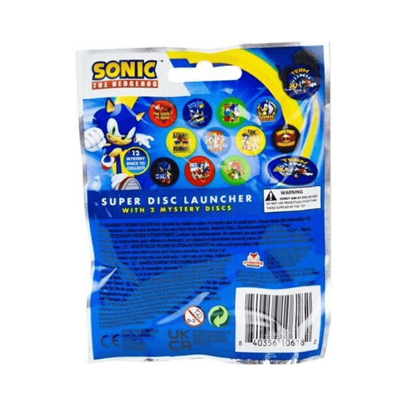 Wholesale Sonic The Hedgehog Disc Launcher - (CDU of 36)