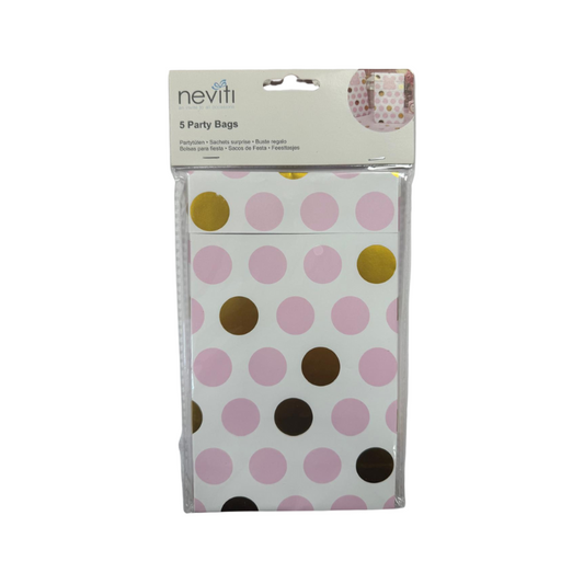 5  Pink Dots Party Bags