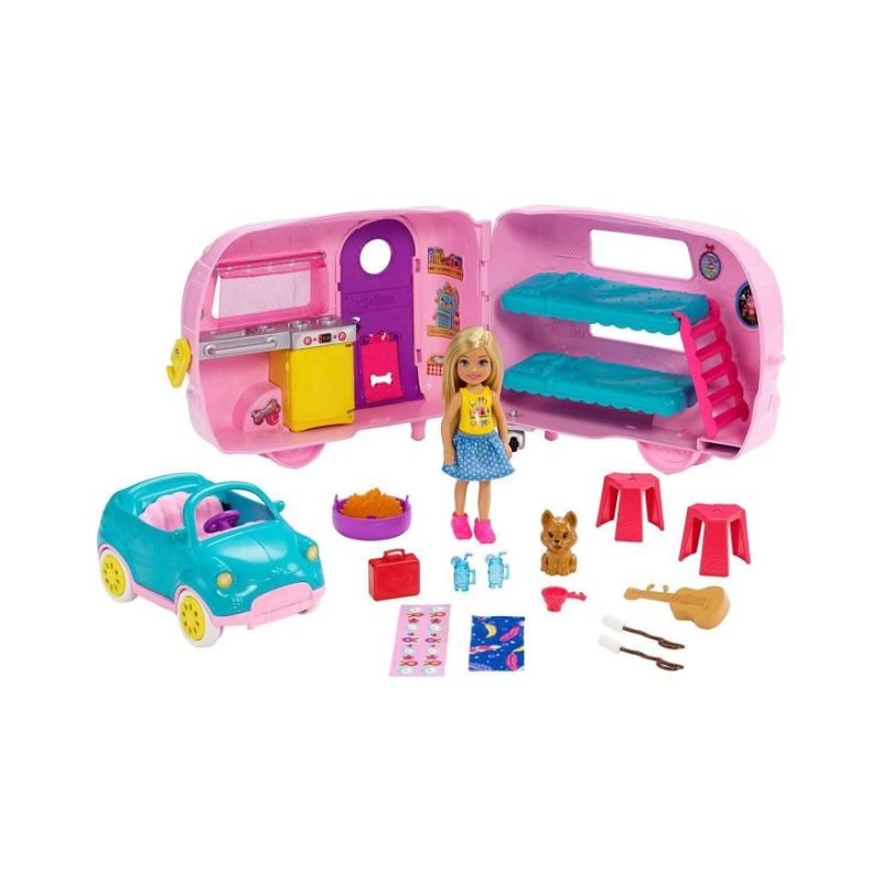 Mattel Barbie Club Chelsea Doll & Camper Van