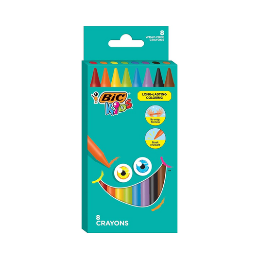 Bic Kids Wrap Free Crayons 8 Pack