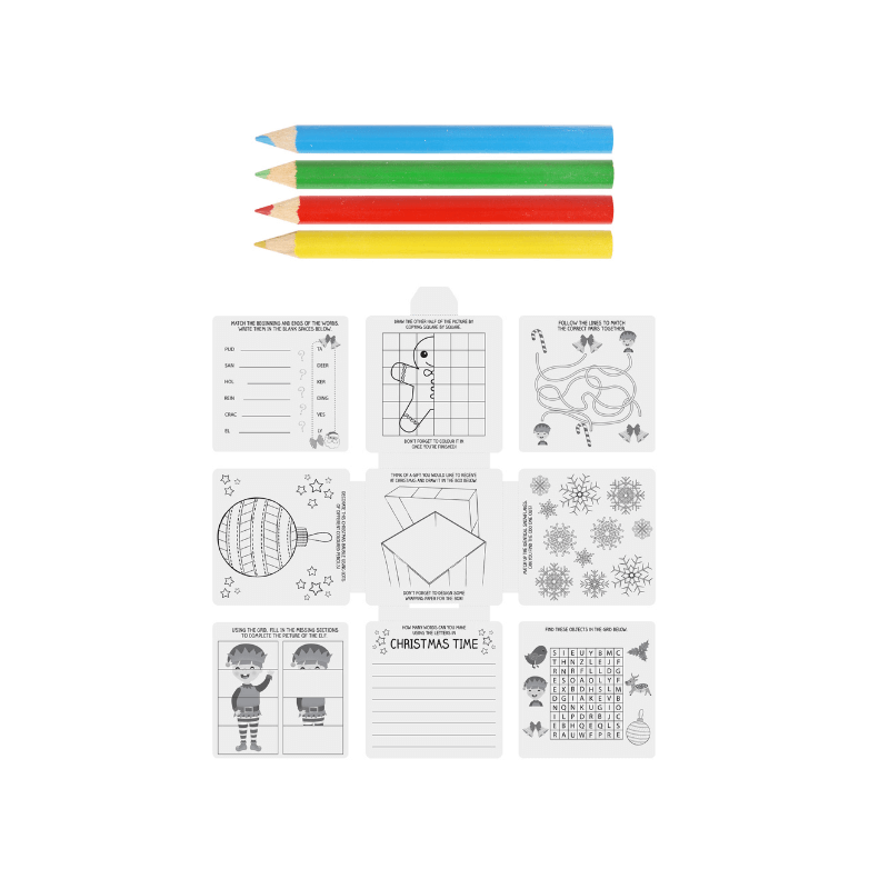 Children's Christmas Activity Pack With Pencils