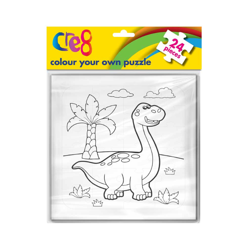 Colour Your Own Plane & Dinosaur Jigsaw