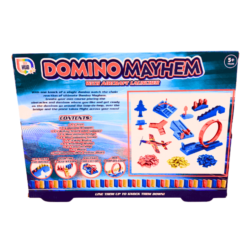 Wholesale Domino Mayhem With Aircraft Launcher Board Game - (Case of 6)