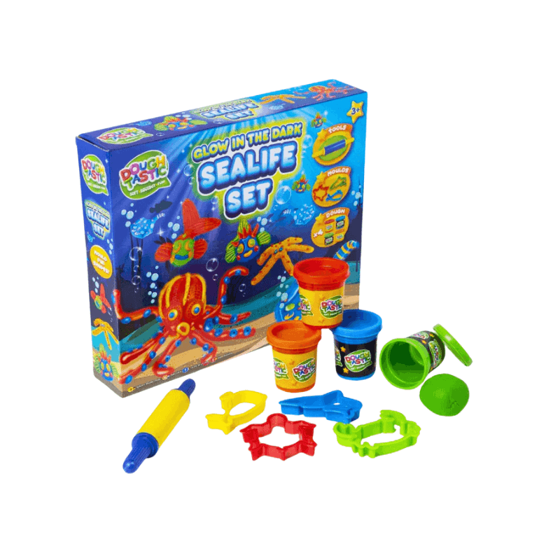 Dough Tastic Glow In The Dark Sealife Set