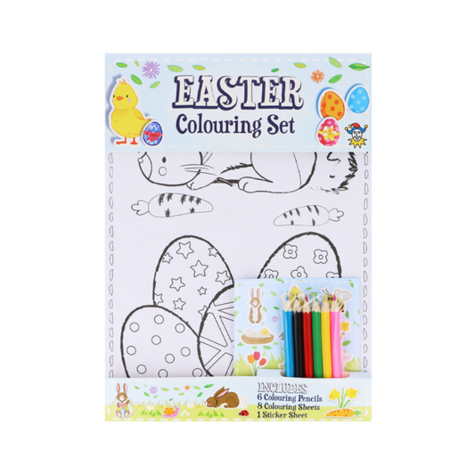 Easter Colouring Set With Pencils & Sticker Sheets 