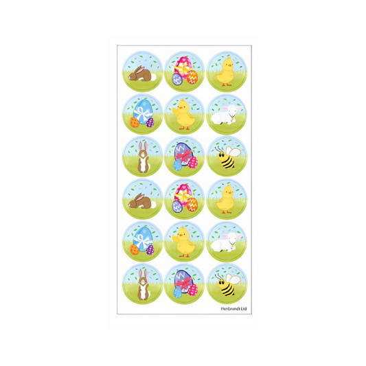 Easter Sticker Sheet With 18 Stickers