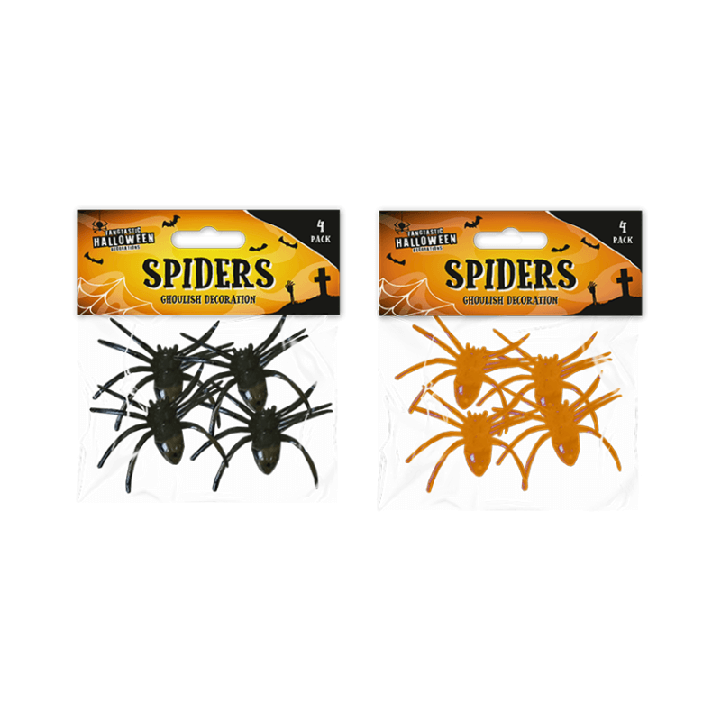 Halloween Spiders - 4 Pack
