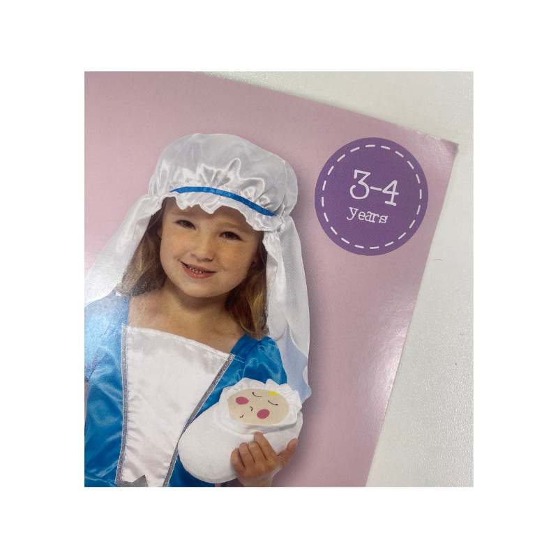Mary Nativity Costume Fancy Dress Age 3-4