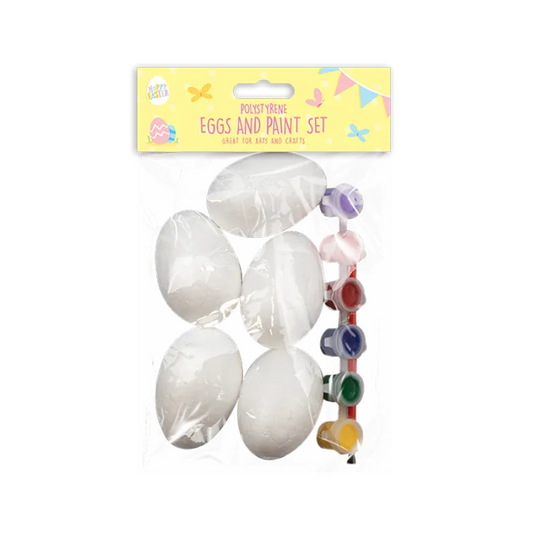 Polystyrene Eggs And Paint Set