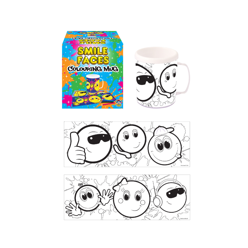  Smiley Faces Colouring Mug