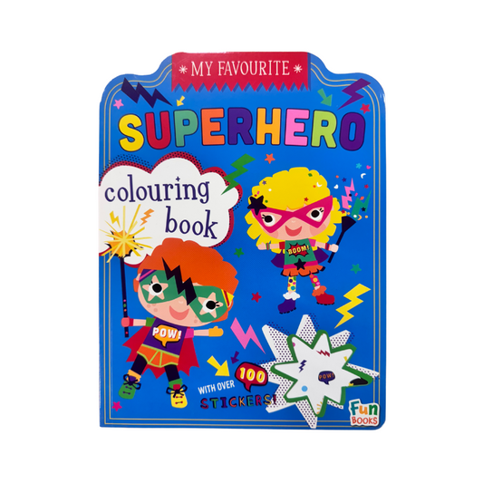 Superhero Sticker Colouring Book