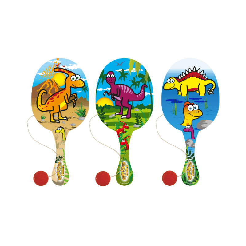 Dinosaur Paddle Bat & Ball