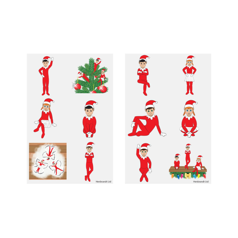  Elfin Around Christmas Temporary Tattoos